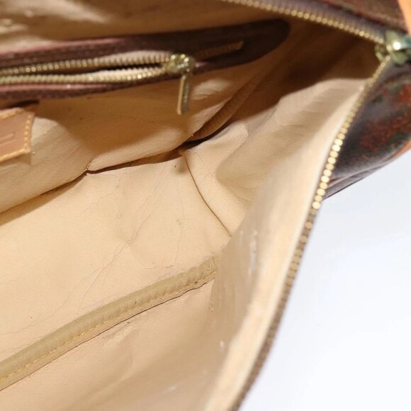ETRO Paisley Shoulder Bag PVC Leather Brown Gold Auth am8067 - Picture 11 of 16